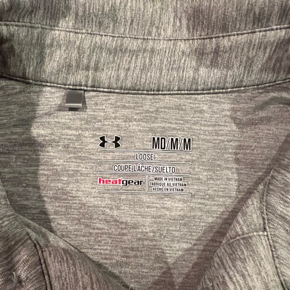 Under Armour Polo Shirts One is Heather Grey & One is Orange - Picture 10 of 13